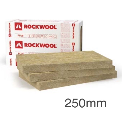 250mm Rockwool Frontrock Plus - Płyta Izolacyjna Ścian Zewnętrznych - 1000mm x 600mm 250mm Rockwool Frontrock Plus - Płyta Izolacyjna Ścian Zewnętrznych - 1000mm x 600mm