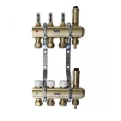 Rozdzielacz do ogrzewania podłogowego na profilu 1" Serii 71E - RUMET